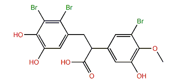 2-(3-Bromo-5-hydroxy-4-methoxyphenyl)-3-(2,3-dibromo-4,5-dihydroxyphenyl)-propionic acid